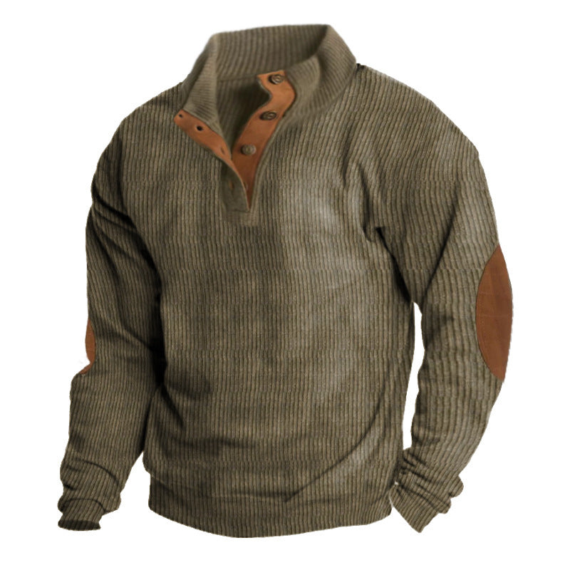 Robert™| Ribbed button jumper for men