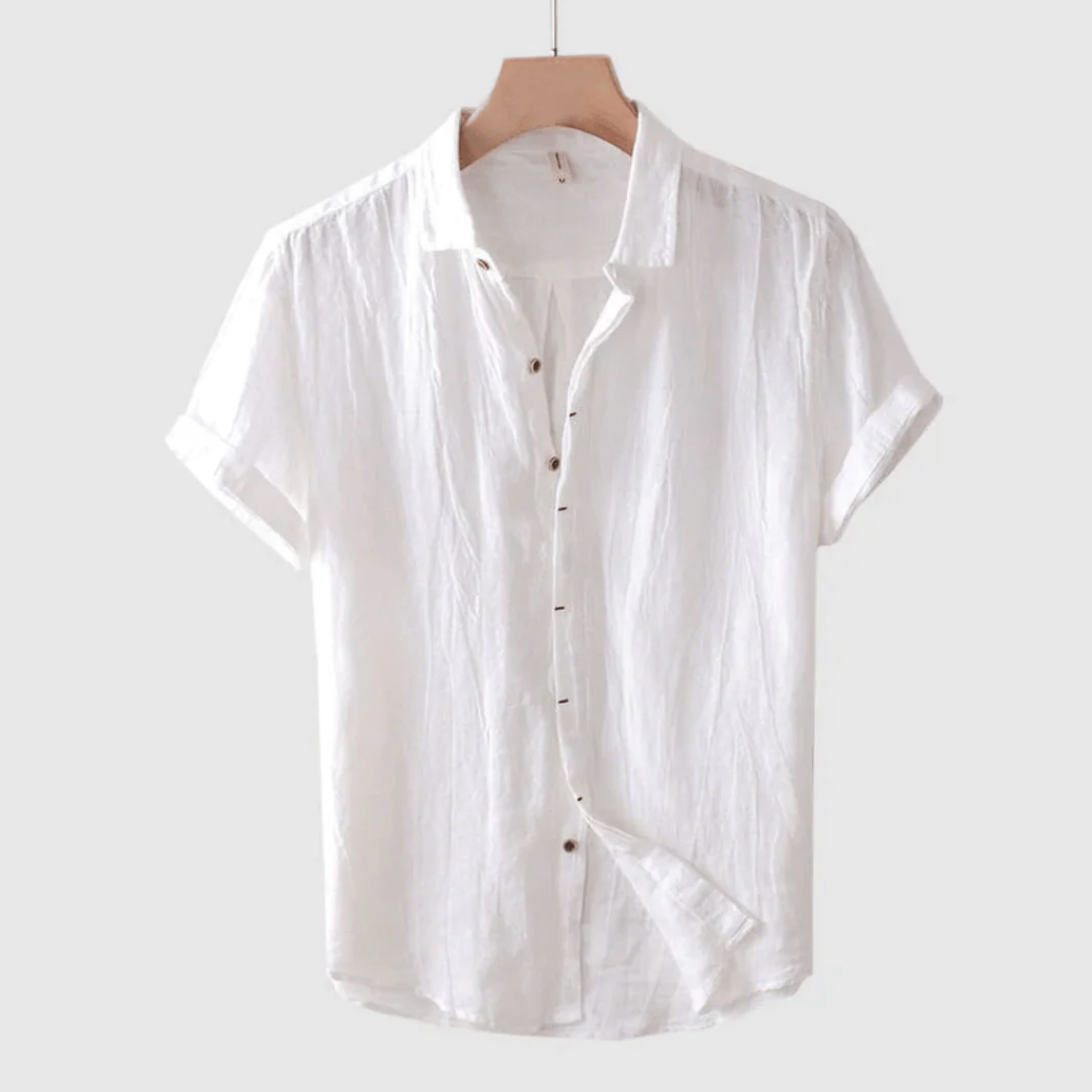 Derek™ | Short-sleeved linen shirt