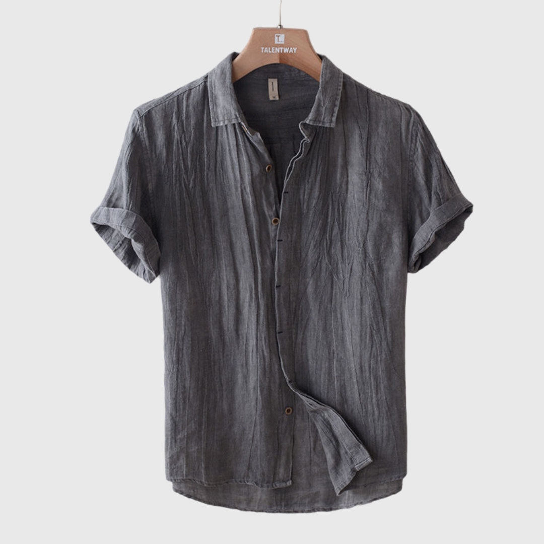 Derek™ | Short-sleeved linen shirt