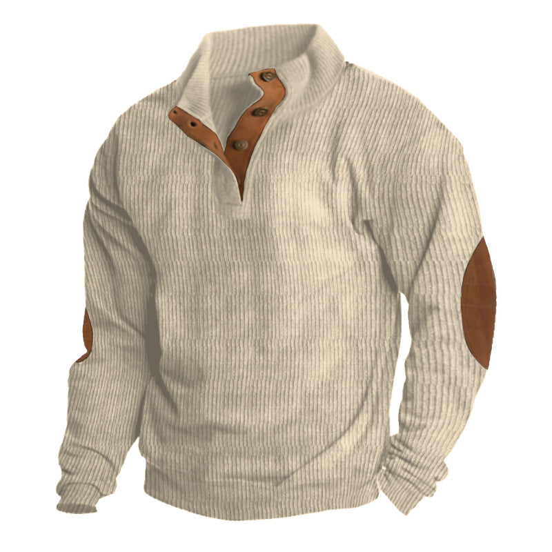 Robert™| Ribbed button jumper for men