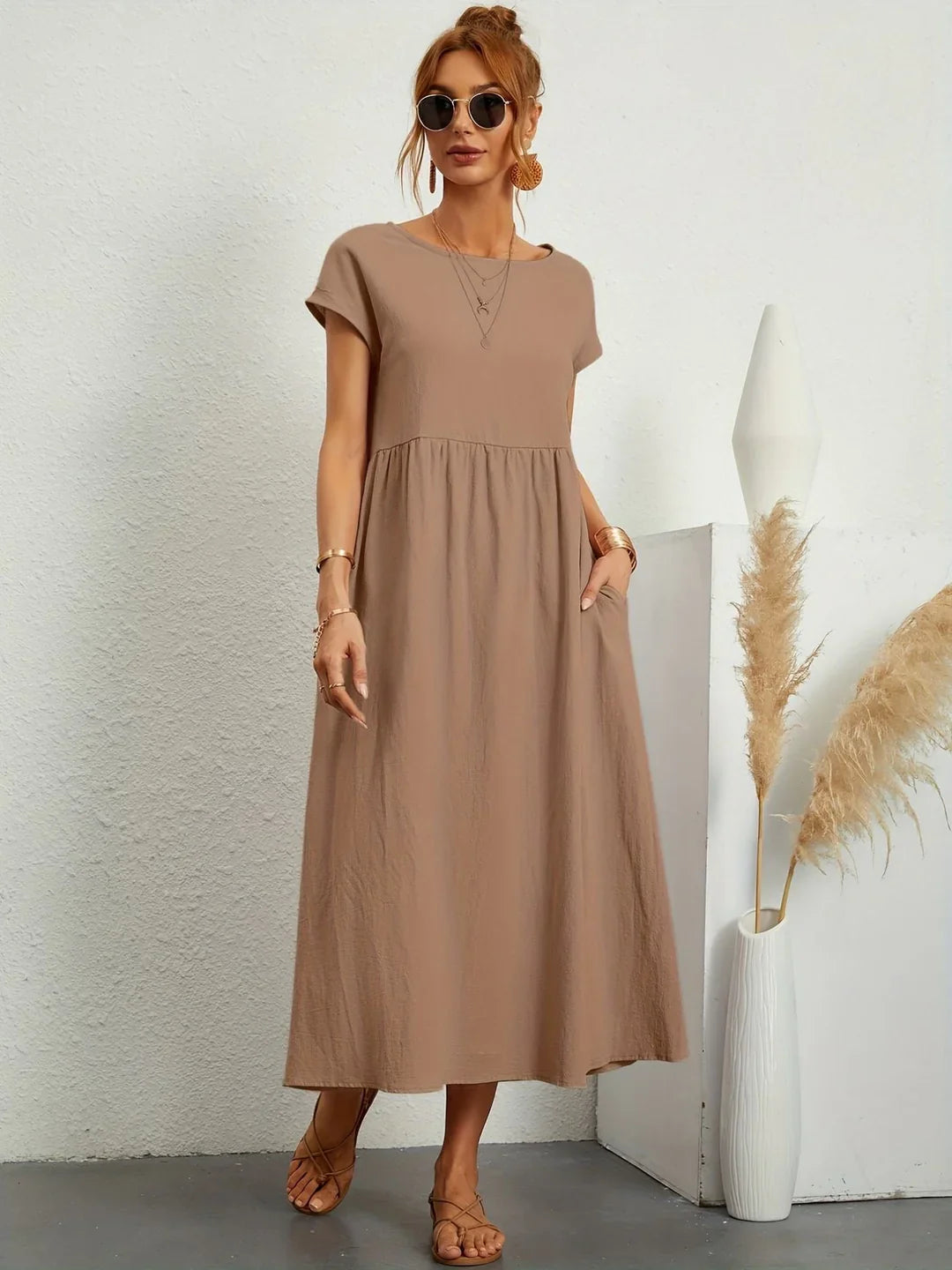 Clarke™ | Casual Elegant Mixed Cotton Dress