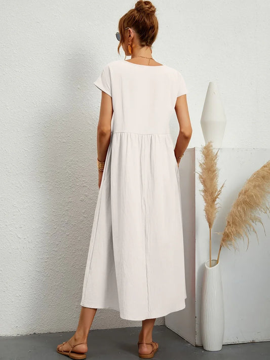 Clarke™ | Casual Elegant Mixed Cotton Dress