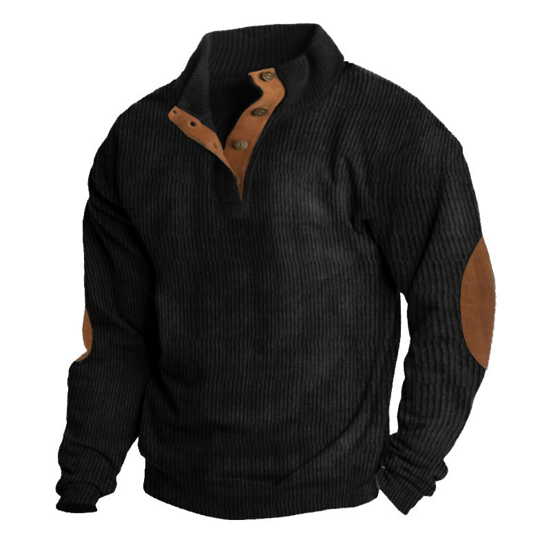 Robert™| Ribbed button jumper for men