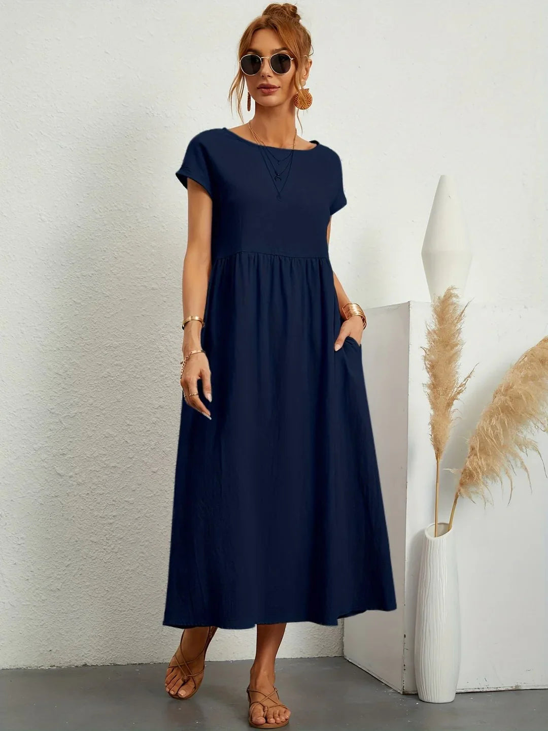 Clarke™ | Casual Elegant Mixed Cotton Dress