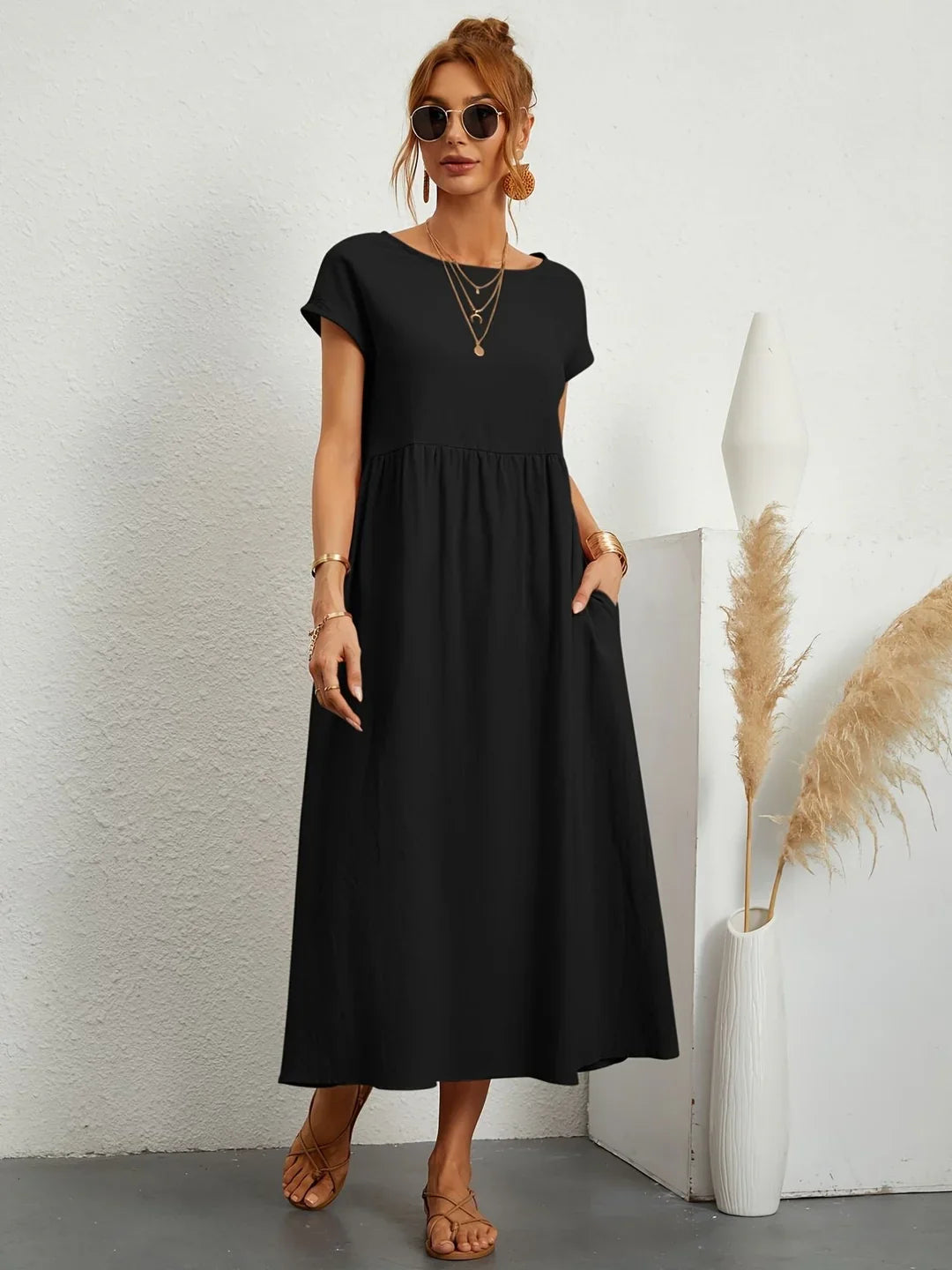 Clarke™ | Casual Elegant Mixed Cotton Dress