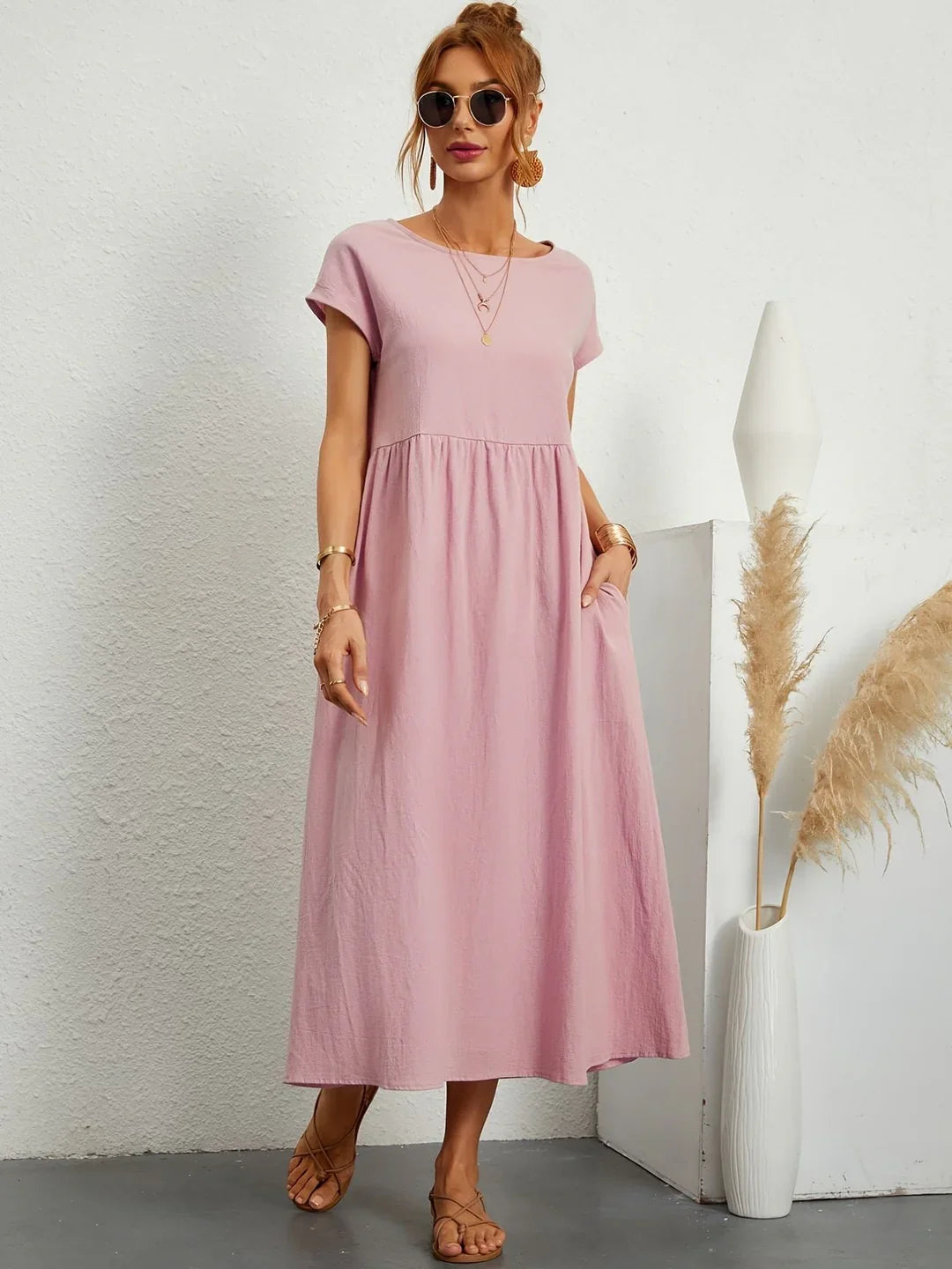 Clarke™ | Casual Elegant Mixed Cotton Dress