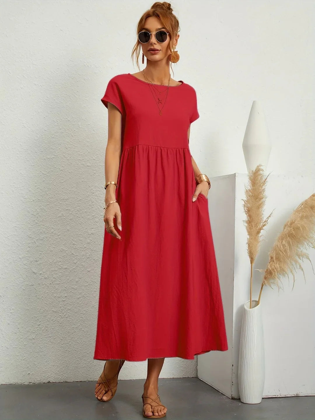 Clarke™ | Casual Elegant Mixed Cotton Dress